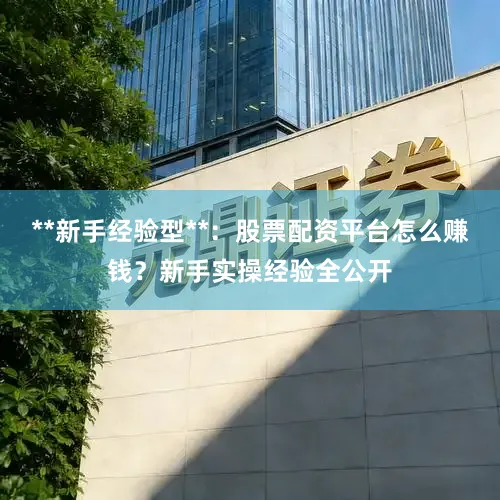 **新手经验型**：股票配资平台怎么赚钱？新手实操经验全公开
