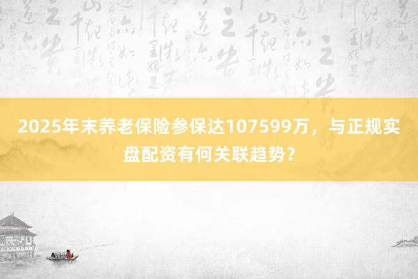 2025年末养老保险参保达107599万，与正规实盘配资有何关联趋势？