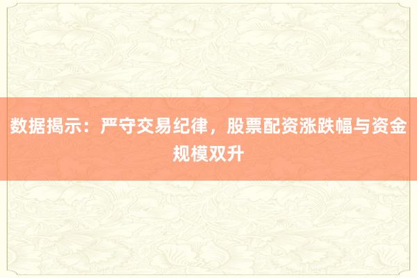 数据揭示：严守交易纪律，股票配资涨跌幅与资金规模双升