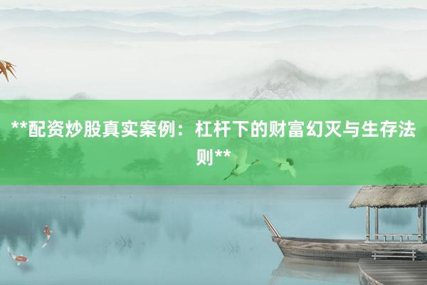 **配资炒股真实案例：杠杆下的财富幻灭与生存法则**
